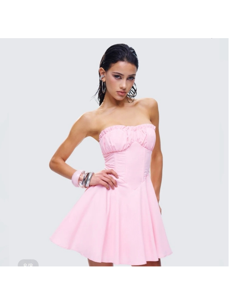 Finesse Bonnie Pink Mini Dress Size 2x Fe1